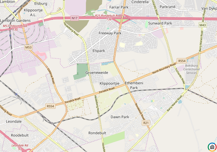 Map location of Klippoortje